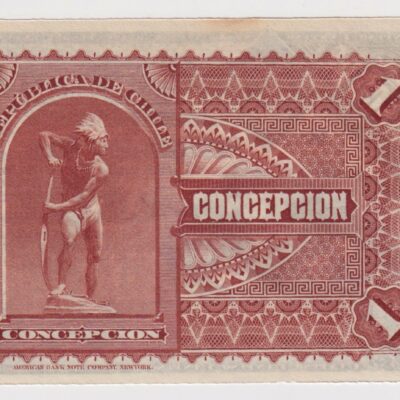 Chile, Banco de Concepción, $1, remanente con talón, Enero 18(80s) #Nch (IVA incluido)