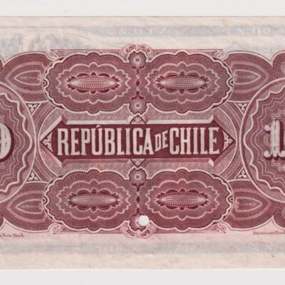 República de Chile, Specimen de 10 Pesos 3ª Emisión 1898 – 1920 #YY (IVA incluido)