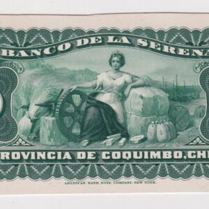 Chile, Banco de la Serena, Prueba de reverso de $10, Escaso #YY (IVA incluido)