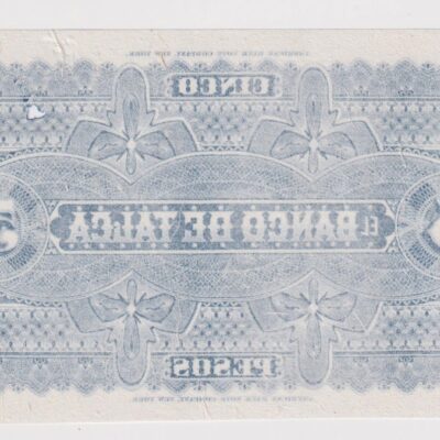 Chile, Banco de Talca, Prueba de reverso de $5, Escaso  #YY (IVA incluido)