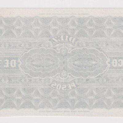 Chile, Banco de Talca, Prueba de reverso de $10, Escaso  #YY (IVA incluido)