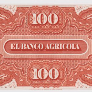 Chile, El Banco Agrícola de Chile, Prueba de reverso de $100, Escaso  #YY (IVA incluido)